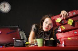 Woman-Tired-At-Desk